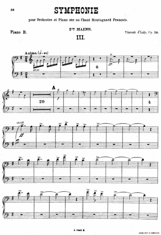 Symphony on a French Mountain Air Op.25（法国山歌交响曲·双钢琴·Ⅲ）