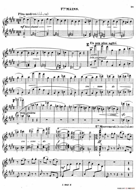 Symphony on a French Mountain Air Op.25（法国山歌交响曲·双钢琴·Ⅲ）