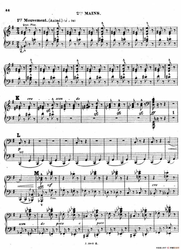 Symphony on a French Mountain Air Op.25（法国山歌交响曲·双钢琴·Ⅲ）