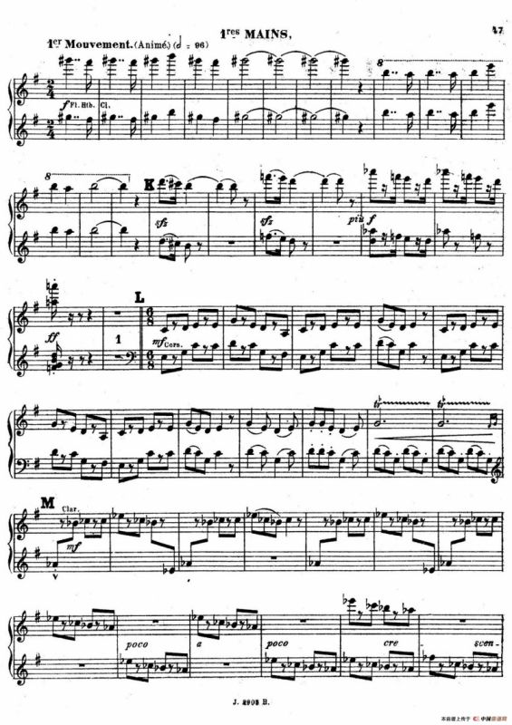 Symphony on a French Mountain Air Op.25（法国山歌交响曲·双钢琴·Ⅲ）