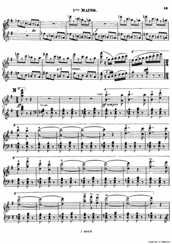 Symphony on a French Mountain Air Op.25（法国山歌交响曲·双钢琴·Ⅲ）