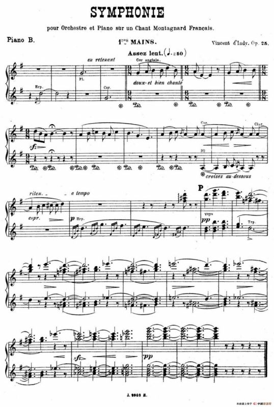 Symphony on a French Mountain Air Op.25（法国山歌交响曲·双钢琴·Ⅱ）