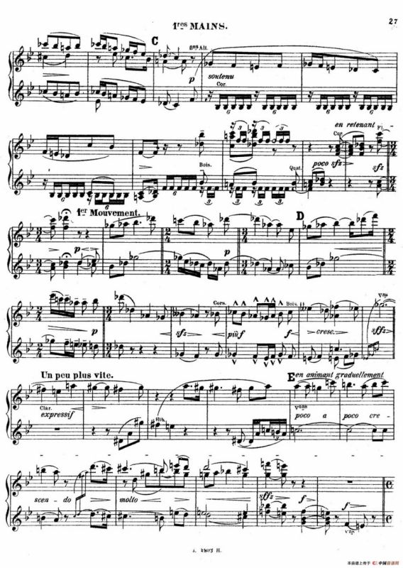 Symphony on a French Mountain Air Op.25（法国山歌交响曲·双钢琴·Ⅱ）