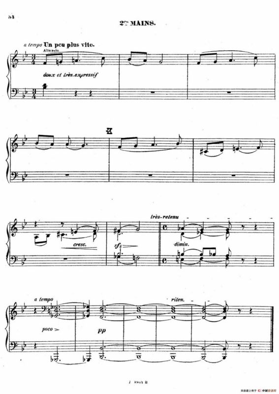 Symphony on a French Mountain Air Op.25（法国山歌交响曲·双钢琴·Ⅱ）