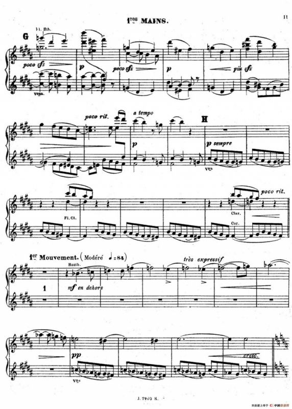 Symphony on a French Mountain Air Op.25（法国山歌交响曲·双钢琴·Ⅰ）