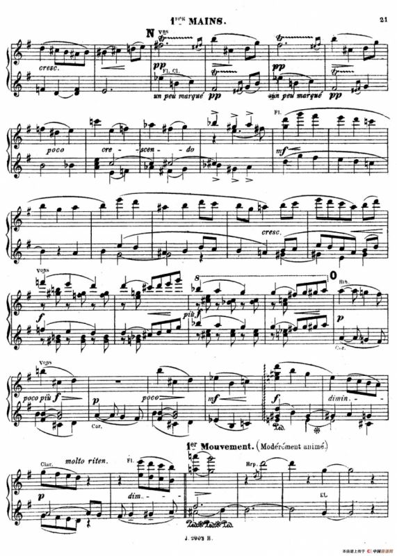 Symphony on a French Mountain Air Op.25（法国山歌交响曲·双钢琴·Ⅰ）