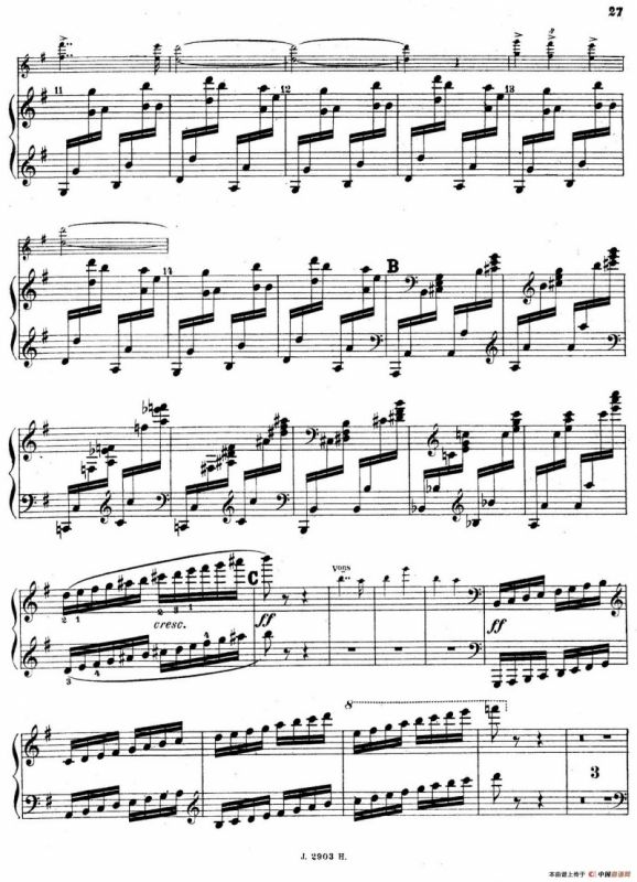 Symphony on a French Mountain Air Op.25（法国山歌交响曲·钢琴独奏·Ⅲ）