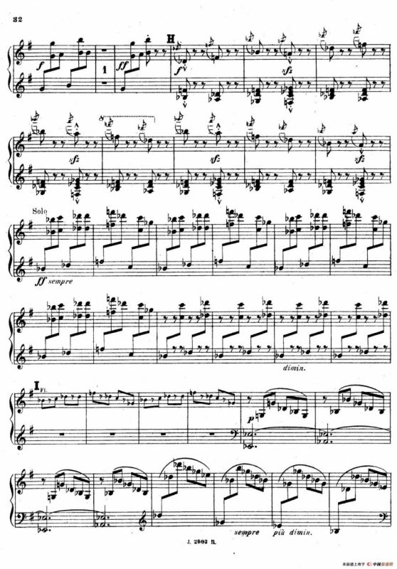 Symphony on a French Mountain Air Op.25（法国山歌交响曲·钢琴独奏·Ⅲ）