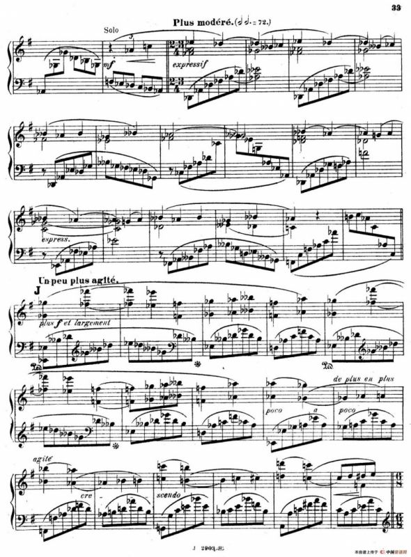 Symphony on a French Mountain Air Op.25（法国山歌交响曲·钢琴独奏·Ⅲ）