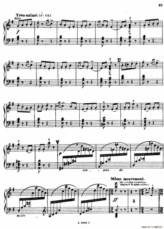 Symphony on a French Mountain Air Op.25（法国山歌交响曲·钢琴独奏·Ⅲ）