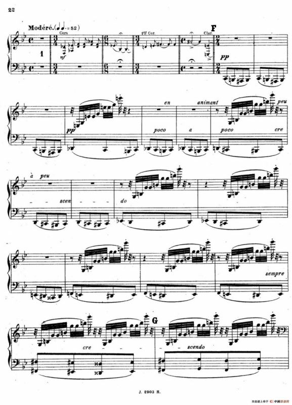 Symphony on a French Mountain Air Op.25（法国山歌交响曲·钢琴独奏·Ⅱ）