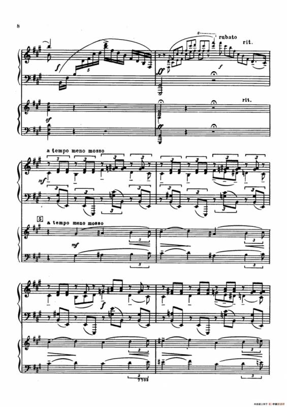 升f小调第一钢琴协奏曲 Op.1（双钢琴版）