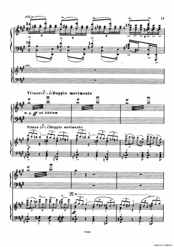 升f小调第一钢琴协奏曲 Op.1（双钢琴版）