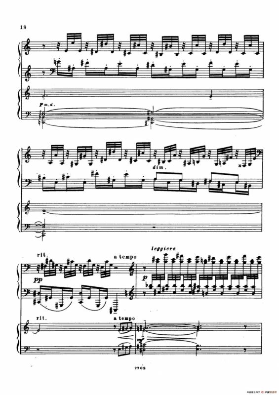 升f小调第一钢琴协奏曲 Op.1（双钢琴版）