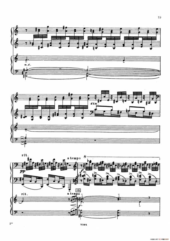 升f小调第一钢琴协奏曲 Op.1（双钢琴版）