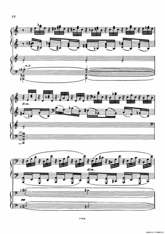 升f小调第一钢琴协奏曲 Op.1（双钢琴版）