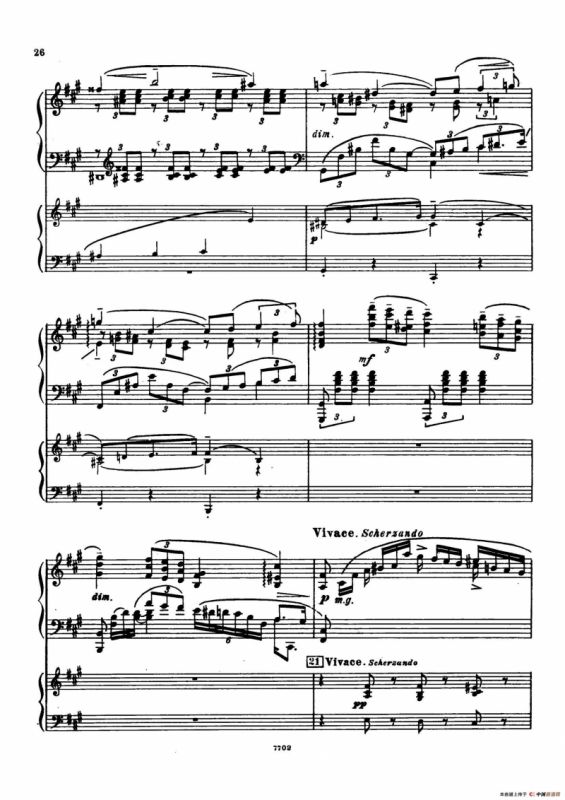 升f小调第一钢琴协奏曲 Op.1（双钢琴版）