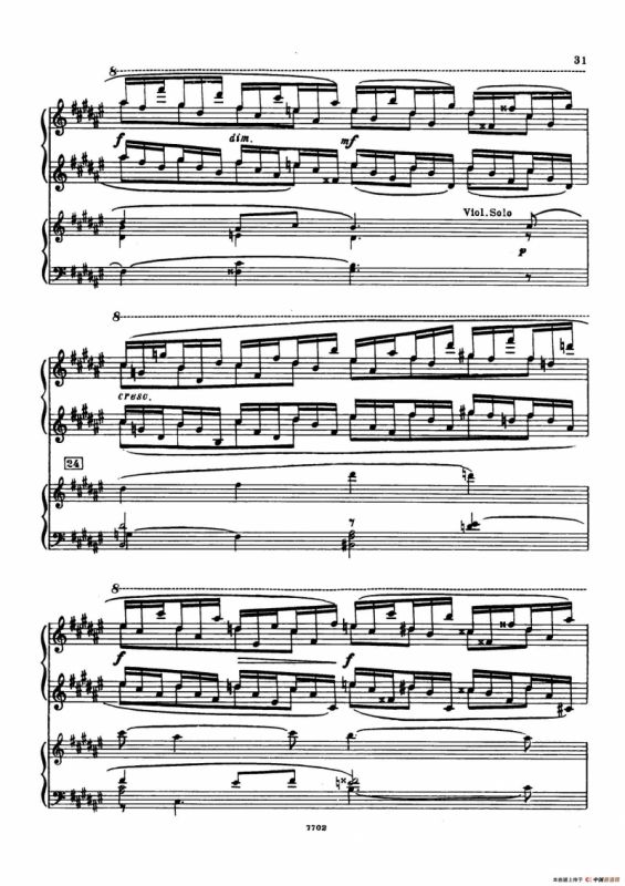 升f小调第一钢琴协奏曲 Op.1（双钢琴版）