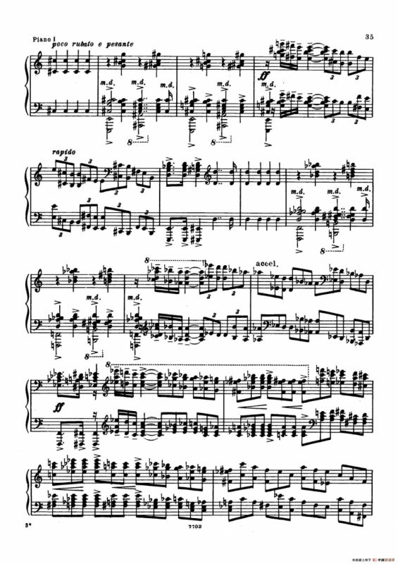 升f小调第一钢琴协奏曲 Op.1（双钢琴版）