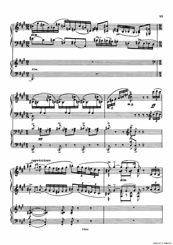 升f小调第一钢琴协奏曲 Op.1（双钢琴版）