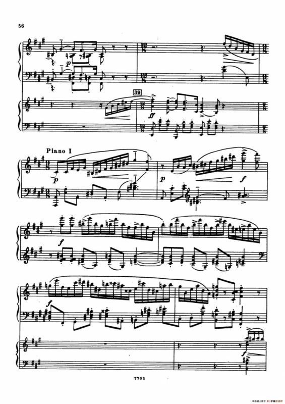 升f小调第一钢琴协奏曲 Op.1（双钢琴版）