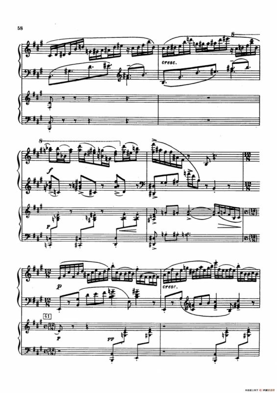 升f小调第一钢琴协奏曲 Op.1（双钢琴版）