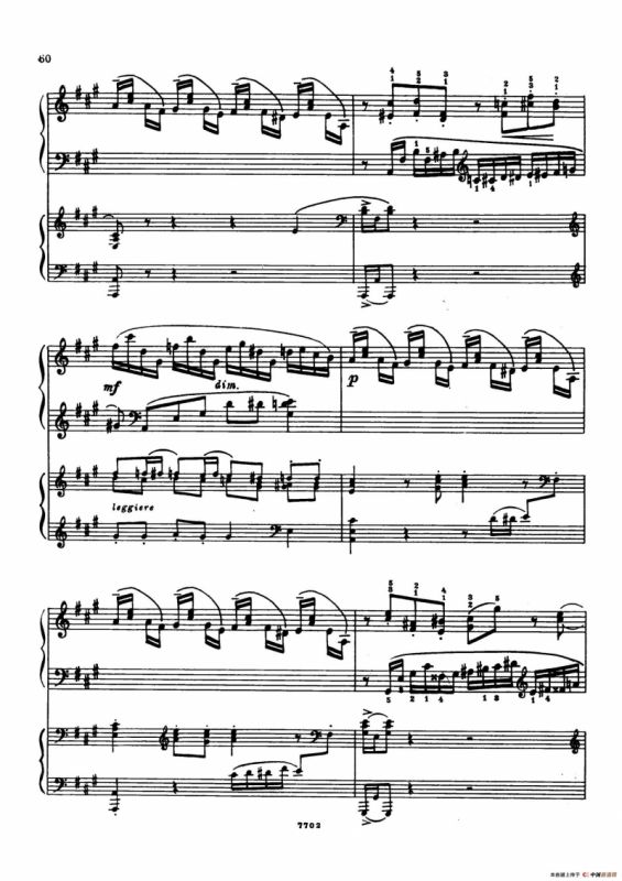 升f小调第一钢琴协奏曲 Op.1（双钢琴版）