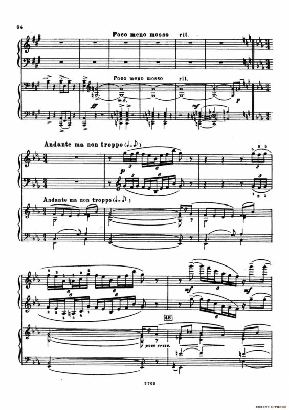 升f小调第一钢琴协奏曲 Op.1（双钢琴版）