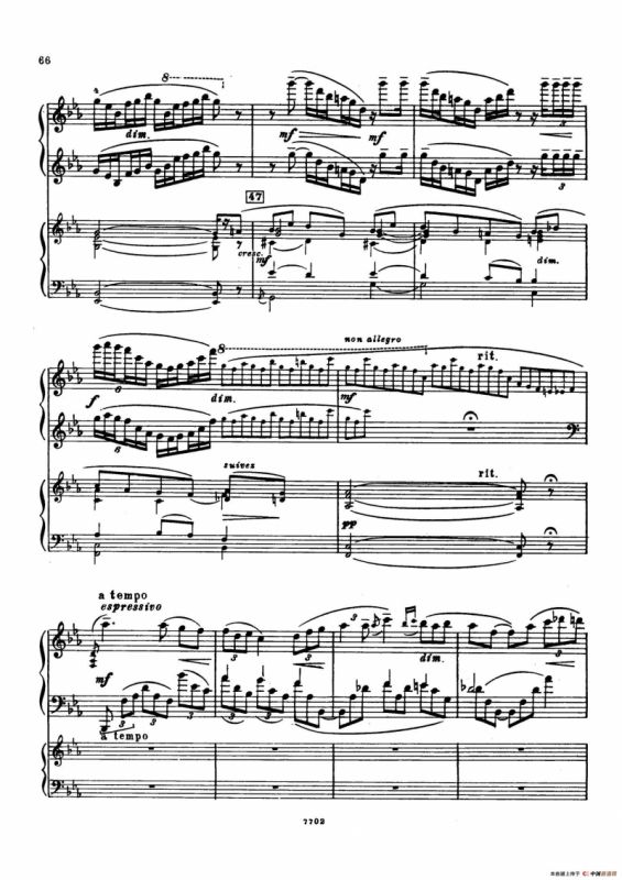 升f小调第一钢琴协奏曲 Op.1（双钢琴版）