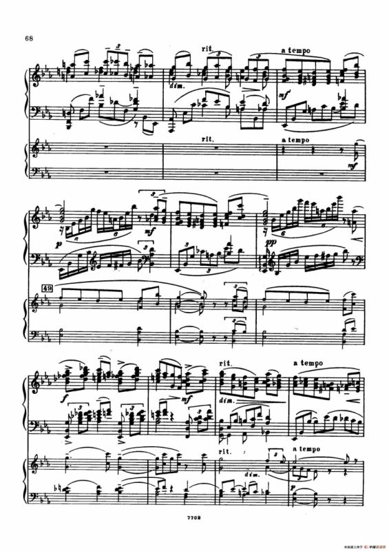 升f小调第一钢琴协奏曲 Op.1（双钢琴版）