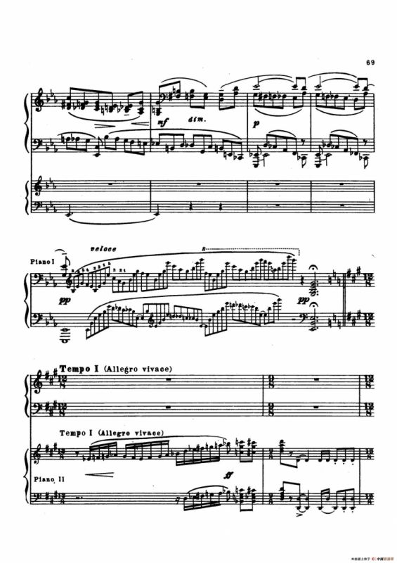 升f小调第一钢琴协奏曲 Op.1（双钢琴版）