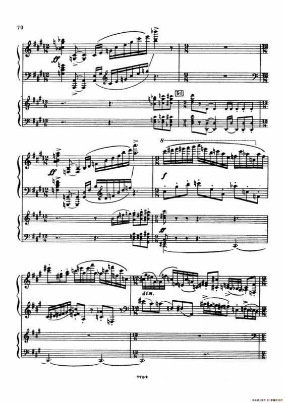 升f小调第一钢琴协奏曲 Op.1（双钢琴版）