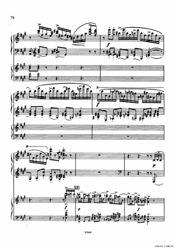 升f小调第一钢琴协奏曲 Op.1（双钢琴版）