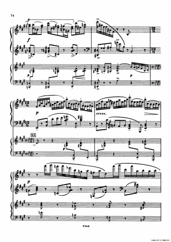 升f小调第一钢琴协奏曲 Op.1（双钢琴版）