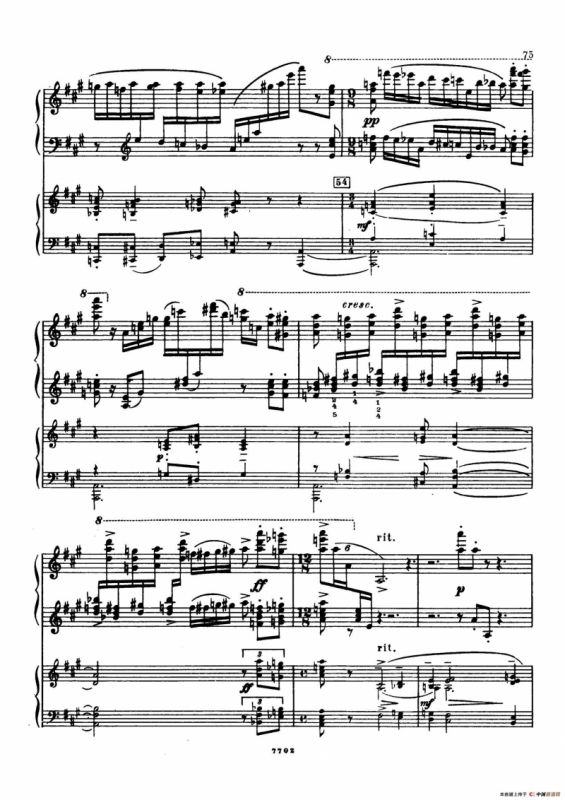 升f小调第一钢琴协奏曲 Op.1（双钢琴版）