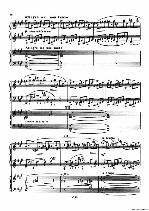 升f小调第一钢琴协奏曲 Op.1（双钢琴版）