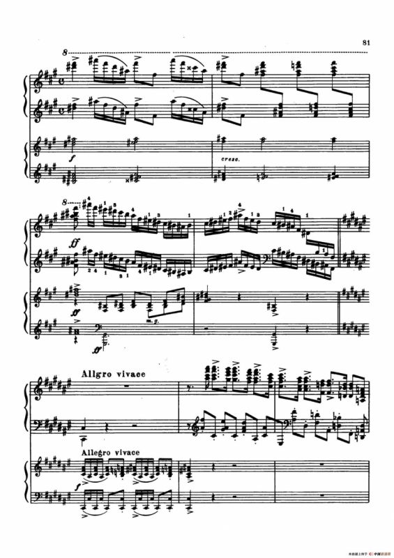 升f小调第一钢琴协奏曲 Op.1（双钢琴版）