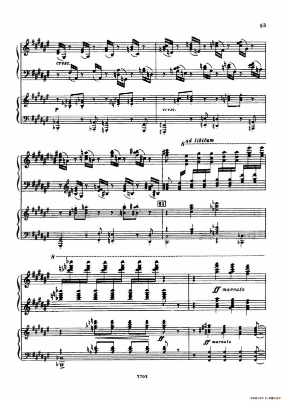 升f小调第一钢琴协奏曲 Op.1（双钢琴版）