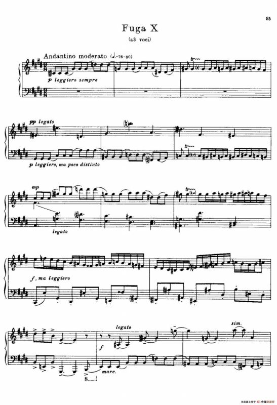 24 Preludes and Fugues Part.1 Op.45（24首前奏曲与赋格·第一部分·10）