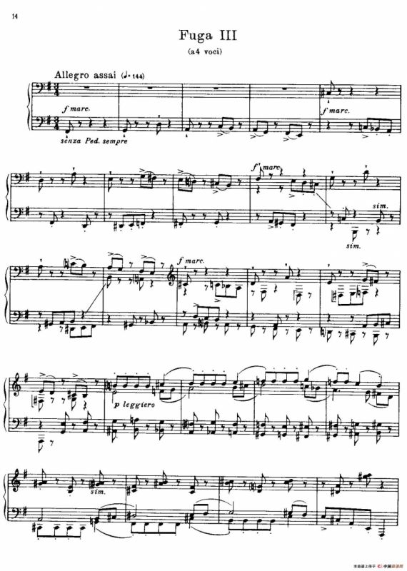 24 Preludes and Fugues Part.1 Op.45（24首前奏曲与赋格·第一部分·3）