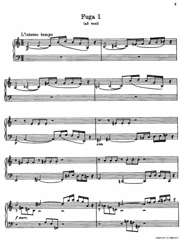24 Preludes and Fugues Part.1 Op.45（24首前奏曲与赋格·第一部分·1）