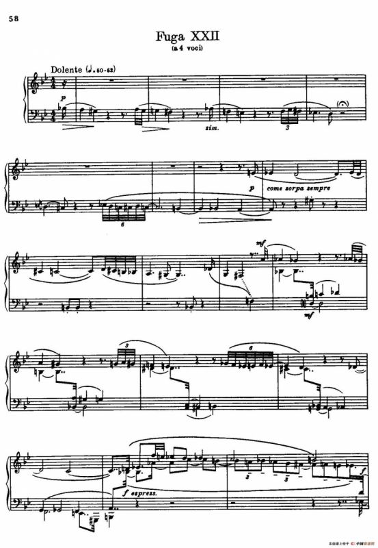 24 Preludes and Fugues Part.2 Op.45（24首前奏曲与赋格·第二部分·22）