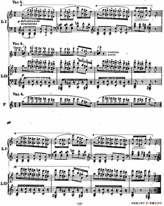 6首帕格尼尼大练习曲（Thema mit Variationen Etude Nr.6）