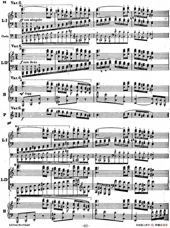 6首帕格尼尼大练习曲（Thema mit Variationen Etude Nr.6）