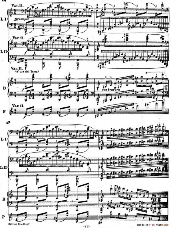 6首帕格尼尼大练习曲（Thema mit Variationen Etude Nr.6）