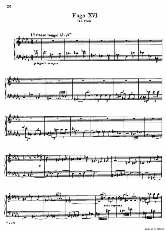24 Preludes and Fugues Part.2 Op.45（24首前奏曲与赋格·第二部分·16）