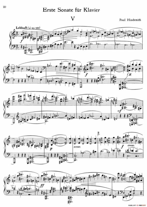 Piano Sonata No.1（第一钢琴奏鸣曲 Ⅴ）