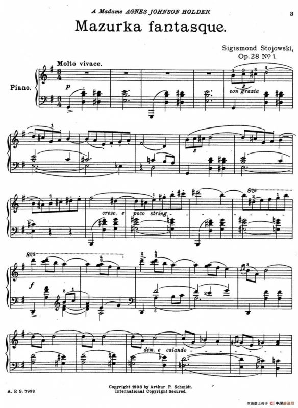 2首玛祖卡舞曲（1）（Two Mazurkas Op.28 No.1）