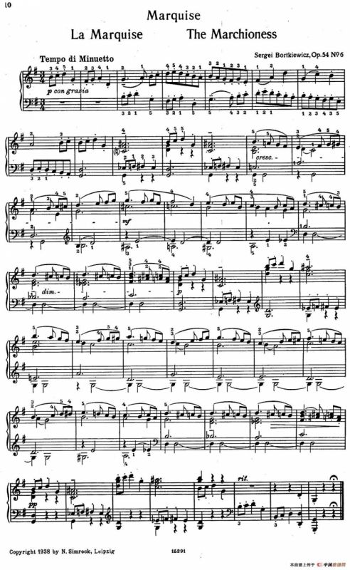 9首简易小品“玩偶” （9 Easy Pieces Op.54）（6）