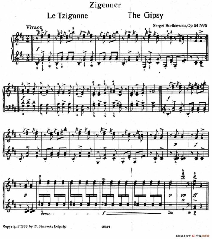 9首简易小品“玩偶” （9 Easy Pieces Op.54）（5）